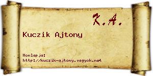 Kuczik Ajtony névjegykártya